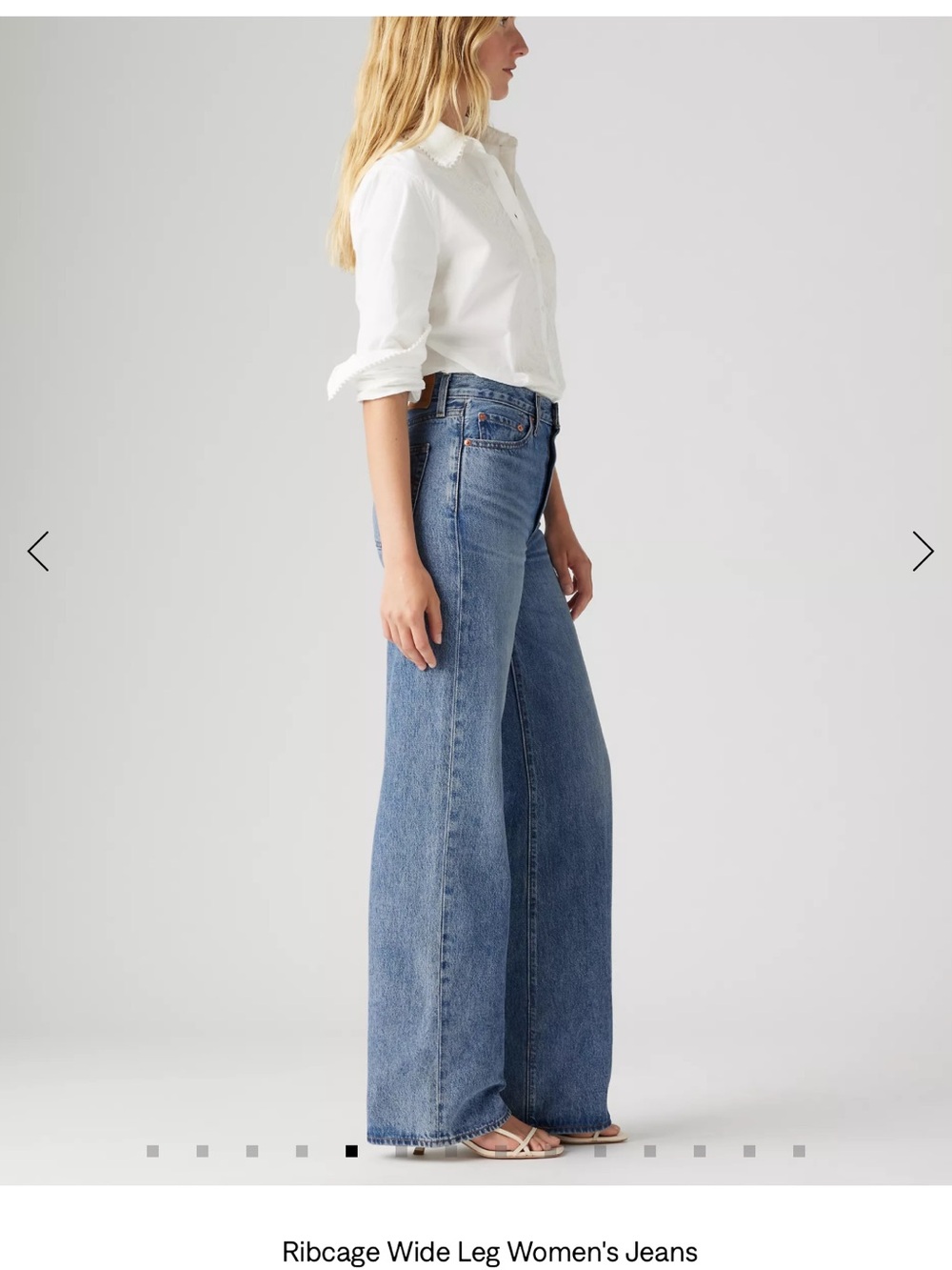 Levi's Ribcage Wide Leg Jeans in Medium Blue